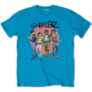 Gorillaz - Unisex T-Shirt: Group Circle Rise (XX-La i gruppen ÖVRIGT / BW-T-shirts hos Bengans Skivbutik AB (4400912)