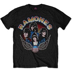 Ramones - Unisex T-Shirt: Vintage Wings Photo (XX- i gruppen ÖVRIGT / BW-T-shirts hos Bengans Skivbutik AB (4401007)