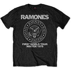 Ramones - Unisex T-Shirt: First World Tour 1978 (S i gruppen ÖVRIGT / BW-T-shirts hos Bengans Skivbutik AB (4401010)