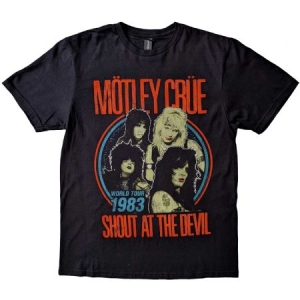 Motley Crue - Unisex T-Shirt: Vintage World Tour Devil (Large) i gruppen ÖVRIGT / MK Test 6 hos Bengans Skivbutik AB (4401068)