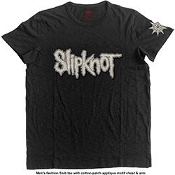 Slipknot - Unisex T-Shirt: Logo & Star (Applique) (Medium) i gruppen CDON - Exporterade Artiklar_Manuellt / T-shirts_CDON_Exporterade hos Bengans Skivbutik AB (4401170)