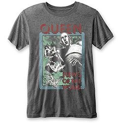 Queen - Unisex T-Shirt: News of the World (Burno i gruppen ÖVRIGT / BW-T-shirts hos Bengans Skivbutik AB (4401211)