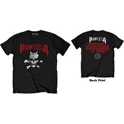 Pantera - Unisex T-Shirt: Horned Skull Stencil (Ba i gruppen ÖVRIGT / BW-T-shirts hos Bengans Skivbutik AB (4401272)
