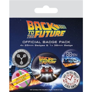 Badge Pack - Delorean - Badge Pack i gruppen MERCHANDISE / Pin-Button Badge / Film-Musikal hos Bengans Skivbutik AB (4401368)
