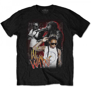 Lil Wayne - LIL WAYNE UNISEX T-SHIRT: 90S HOMAGE i gruppen ÖVRIGT / BW-T-shirts hos Bengans Skivbutik AB (4403243)