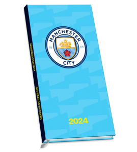 Manchester City Fc - Manchester City Fc 2024 Slim Diary i gruppen MERCH / Kalendrar 2024 hos Bengans Skivbutik AB (4406373)
