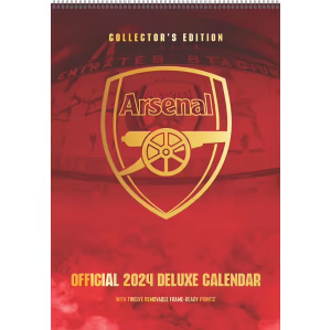 Arsenal Fc - Arsenal Fc 2024 A3 Deluxe Calendar i gruppen MERCH / Kalendrar 2024 hos Bengans Skivbutik AB (4406416)