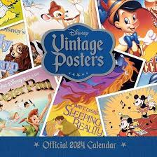 Disney - Disney Vintage Posters 2024 Square Calen i gruppen MERCH / Kalendrar 2024 hos Bengans Skivbutik AB (4406488)
