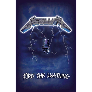 Metallica - Ride The Lightning Textile Poster i gruppen MERCHANDISE / Merch / Hårdrock hos Bengans Skivbutik AB (4408526)
