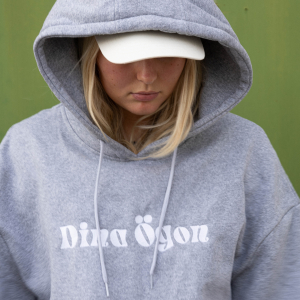 Dina Ögon - Hoodie - White logo (X-Large) i gruppen Minishops / Dina Ögon Shop hos Bengans Skivbutik AB (4410136)