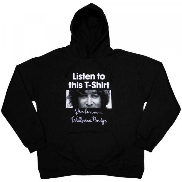 John Lennon - Unisex Pullover Hoodie: Listen To This i gruppen MERCH / Kläder / Hoodies hos Bengans Skivbutik AB (4414380r)