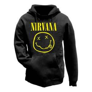 Nirvana - Unisex Pullover Hoodie: Yellow Happy Fac i gruppen ÖVRIGT / Merchandise hos Bengans Skivbutik AB (4414402r)