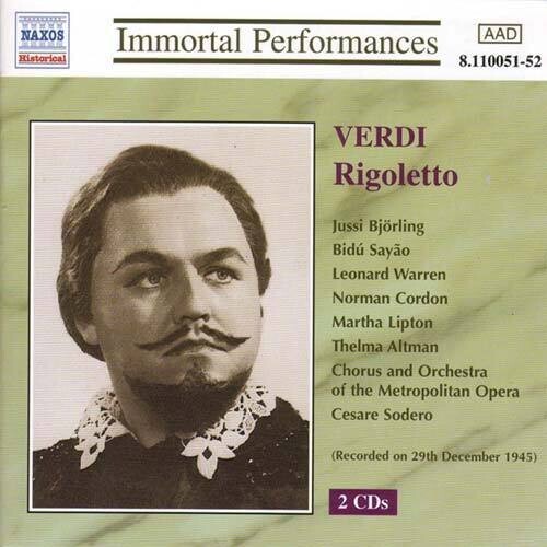 Giuseppe Verdi - Rigoletto i gruppen CD / Klassiskt hos Bengans Skivbutik AB (502119)