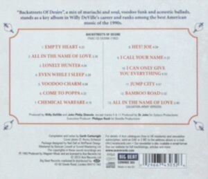 Deville Willy - Backstreets Of Desire i gruppen CD / Pop-Rock hos Bengans Skivbutik AB (506105)