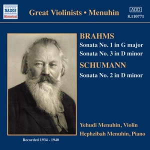 Brahms/Schumann - Sonatas Menuhin i gruppen Externt_Lager / Naxoslager hos Bengans Skivbutik AB (519507)
