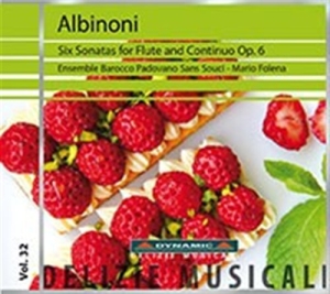 Albinoni - Six Sonatas For Flute And Continuo i gruppen Externt_Lager / Naxoslager hos Bengans Skivbutik AB (528014)