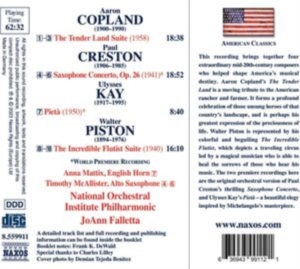 Aaron Copland Paul Creston Ulysse - Copland: The Tender Land Suite Cre i gruppen Externt_Lager / Naxoslager hos Bengans Skivbutik AB (5507169)
