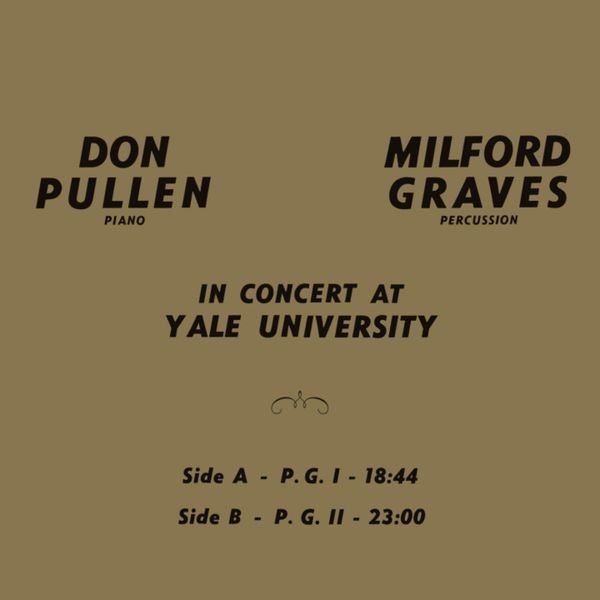 Graves Milford / Don Pullen - In Concert At Yale University i gruppen VINYL / Pop-Rock hos Bengans Skivbutik AB (5509126)