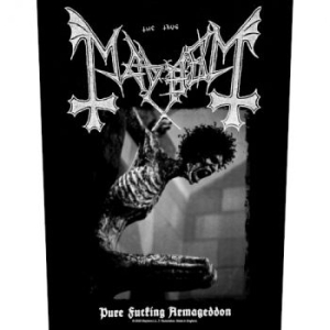 Mayhem - Back Patch - Pure Fucking Armageddo i gruppen MERCHANDISE / Tygmärke / Hårdrock hos Bengans Skivbutik AB (5513760)