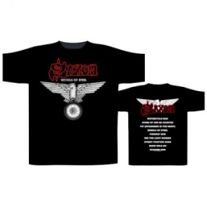 Saxon - T/S Wheels Of Steel (Xl) i gruppen MERCHANDISE / T-shirt / Hårdrock hos Bengans Skivbutik AB (5514040)
