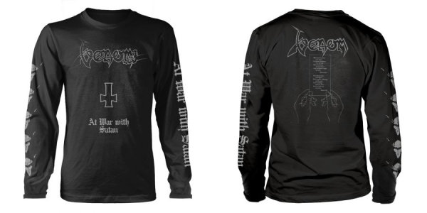 Venom - L/S At War With Satan (L) i gruppen MERCH / Kläder / T-shirts hos Bengans Skivbutik AB (5515421)