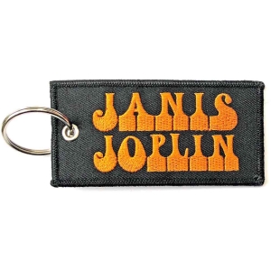 Janis Joplin - Keychain: Logo (Double Sided) i gruppen MERCHANDISE / Merch / Pop-Rock hos Bengans Skivbutik AB (5516006)