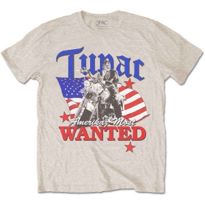 Tupac - Tupac_Most Wanted_Uni_Sand_Ts:2Xl i gruppen MERCHANDISE / T-shirt / Pop-Rock hos Bengans Skivbutik AB (5516036)