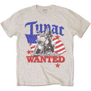 Tupac - Tupac_Most Wanted_Uni_Sand_Ts: i gruppen MERCHANDISE / T-shirt / Pop-Rock hos Bengans Skivbutik AB (5516037r)