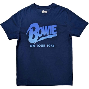 David Bowie - On Tour 1974 Uni Denim    i gruppen MERCH / T-Shirt / Rockoff_Nya April24 hos Bengans Skivbutik AB (5516043r)