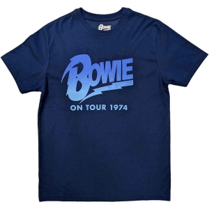 David Bowie - On Tour 1974 Uni Denim    i gruppen MERCHANDISE / T-shirt / Pop-Rock hos Bengans Skivbutik AB (5516043r)