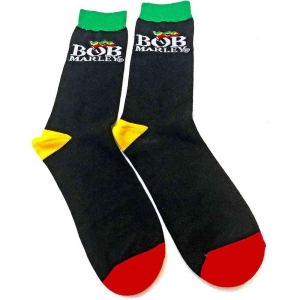 Bob Marley - Logo Uni Bl Socks (Eu 40-45) i gruppen MERCHANDISE /  /  hos Bengans Skivbutik AB (5516822)