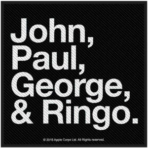 The Beatles - John, Paul, George & Ringo Standard Patc i gruppen MERCHANDISE / Merch / Pop-Rock hos Bengans Skivbutik AB (5516850)