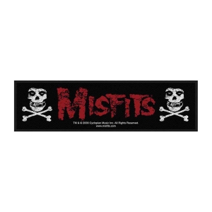 The Misfits - Cross Bones Super Strip Patch i gruppen MERCHANDISE / Merch / Punk hos Bengans Skivbutik AB (5516857)