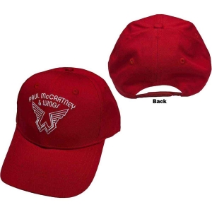 Paul Mccartney - Wings Logo Red Baseball C i gruppen MERCHANDISE / Merch / Pop-Rock hos Bengans Skivbutik AB (5517605)