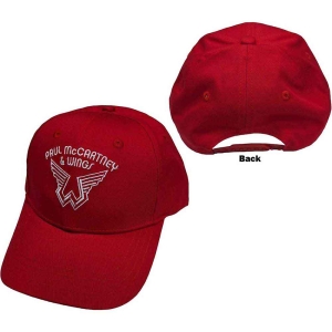 Paul Mccartney - Wings Logo Red Baseball C i gruppen MERCHANDISE / Keps / Pop-Rock hos Bengans Skivbutik AB (5517605)