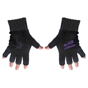 Black Sabbath - Purple Logo & Devil Fingerless Gloves i gruppen MERCHANDISE / Merch / Hårdrock hos Bengans Skivbutik AB (5517616)