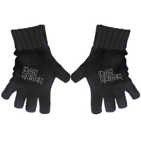 Iron Maiden - Fingerless Gloves - Logo i gruppen MERCHANDISE / Merch / Hårdrock hos Bengans Skivbutik AB (5517648)