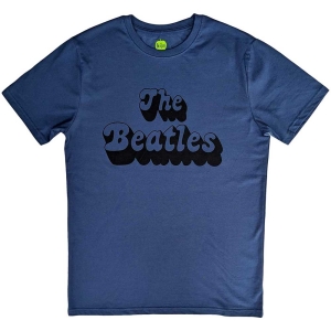 The Beatles - Text Logo Shadow Uni Denim    i gruppen MERCHANDISE / T-shirt / Pop-Rock hos Bengans Skivbutik AB (5519229r)