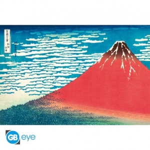 Poster  - Hokusai - Red Fuji 91.5 X 61Cm i gruppen ÖVRIGT / Merchandise hos Bengans Skivbutik AB (5520682)