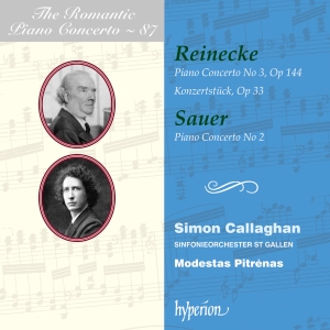 Simon Callaghan Sinfonieorchester - Reinecke & Sauer: Piano Concertos i gruppen CD / Kommande / Klassiskt hos Bengans Skivbutik AB (5523549)