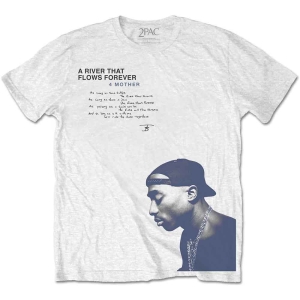 Tupac - A River... Uni Wht    i gruppen MERCHANDISE / T-shirt / Hip Hop-Rap hos Bengans Skivbutik AB (5524806r)