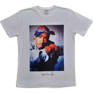 Tupac - Blue Bandana Uni Wht    i gruppen MERCHANDISE / T-shirt / Hip Hop-Rap hos Bengans Skivbutik AB (5524815r)