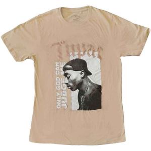 Tupac - Only God Text Uni Sand    i gruppen MERCHANDISE / T-shirt / Hip Hop-Rap hos Bengans Skivbutik AB (5524819r)