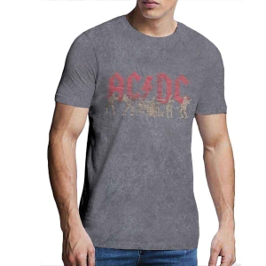 Ac/Dc - Vintage Silhouettes Snow Wash Uni Char   i gruppen MERCHANDISE / T-shirt / Hårdrock hos Bengans Skivbutik AB (5525354r)