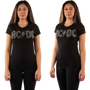 Ac/Dc - Logo Diamante Lady Bl    i gruppen MERCHANDISE / T-shirt / Hårdrock hos Bengans Skivbutik AB (5525377r)
