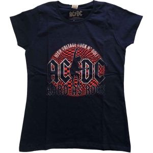 Ac/Dc - Hard As Rock Lady Navy  1 i gruppen MERCHANDISE / T-shirt / Hårdrock hos Bengans Skivbutik AB (5525399r)