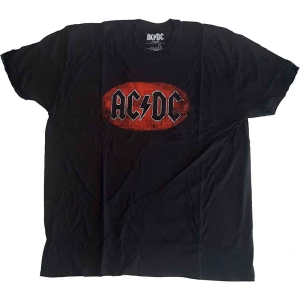 Ac/Dc - Oval Logo Vintage Uni Bl    i gruppen MERCHANDISE / T-shirt / Hårdrock hos Bengans Skivbutik AB (5525402r)