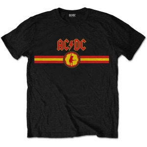 Ac/Dc - Logo & Stripe Uni Bl    i gruppen MERCHANDISE / T-shirt / Hårdrock hos Bengans Skivbutik AB (5525410r)