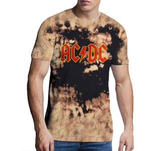 Ac/Dc - Logo Uni Bl/Tan Dip-Dye    i gruppen MERCHANDISE / T-shirt / Hårdrock hos Bengans Skivbutik AB (5525419r)