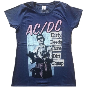 Ac/Dc - Vtge Ddddc Lady Navy  1 i gruppen MERCHANDISE / T-shirt / Hårdrock hos Bengans Skivbutik AB (5525422r)